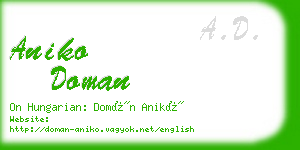 aniko doman business card